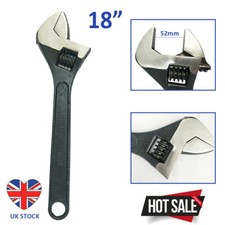 18" Ajustable Pipe Spanner (450mm) Large Adjustable Wrench Jaw Opening 52MM