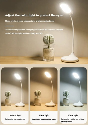 Desk LED Lamp - New Minimalist Design For Desk & Reading (White Desk LED Lamp) - Picture 4 of 8