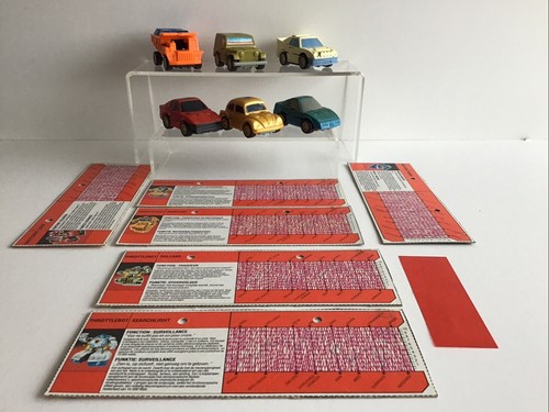 VINTAGE TRANSFORMERS G1 TAKARA/HASBRO 1985 THROTTLEBOTS SET OF 6 GOLDBUG/CHASE