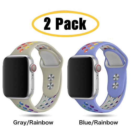 2 PACK Sport Band Strap for Apple Watch Series 7 6 5 4 3 SE iWatch 40/44/41/45mm - Picture 26 of 34
