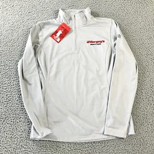 North Face Sweater Womens Large Gray 1/4 Zip Tech Fleece Pullover Outdoors New