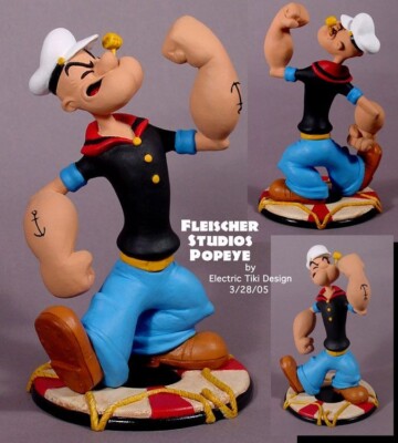   ELECTRIC TIKI Sailorman POPEYE Mini MAQUETTE Classic VERSION STATUE Paramount