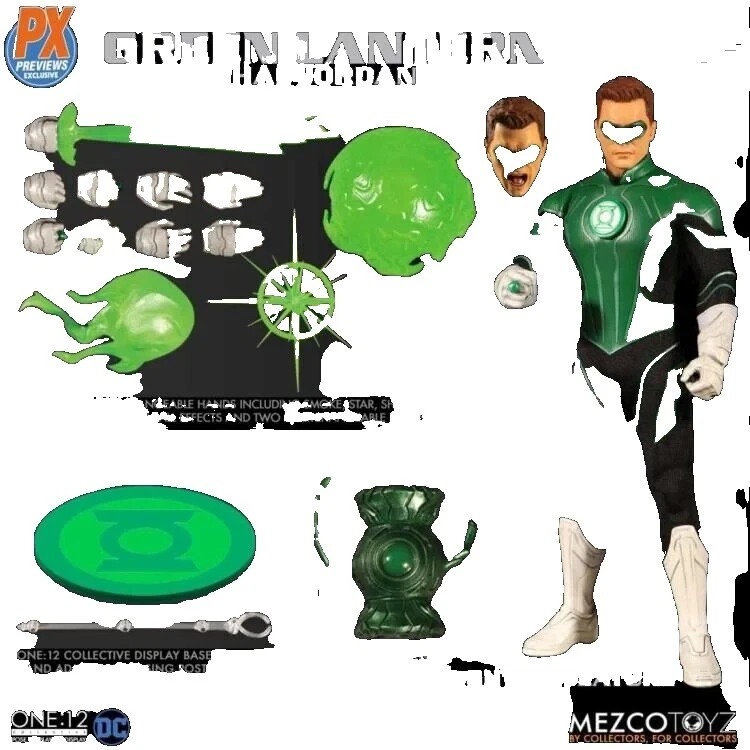 Figuras de acción de Linterna Verde Mezco y accesorios