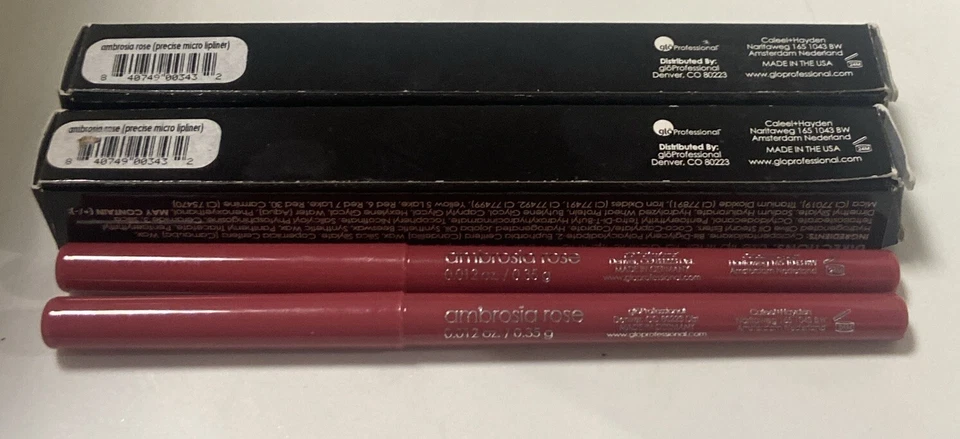 (2) PACK!!! BRAND NEW!!! GLO-MINERALS (( AMBROSIA ROSE )) PRECISE MICRO LIPLINER - Image 2 of 4