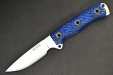 2011 Busse Custom LCABS .15" Convexed Satin INFI, Textured Blue/Black G10 Handle