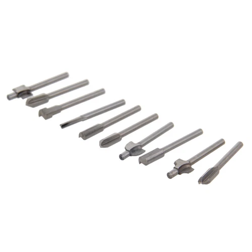 10Pcs Multi Tool HSS Router Drill Bit for Dremel Rotary Tool Set Shank Burs File - Picture 6 of 7