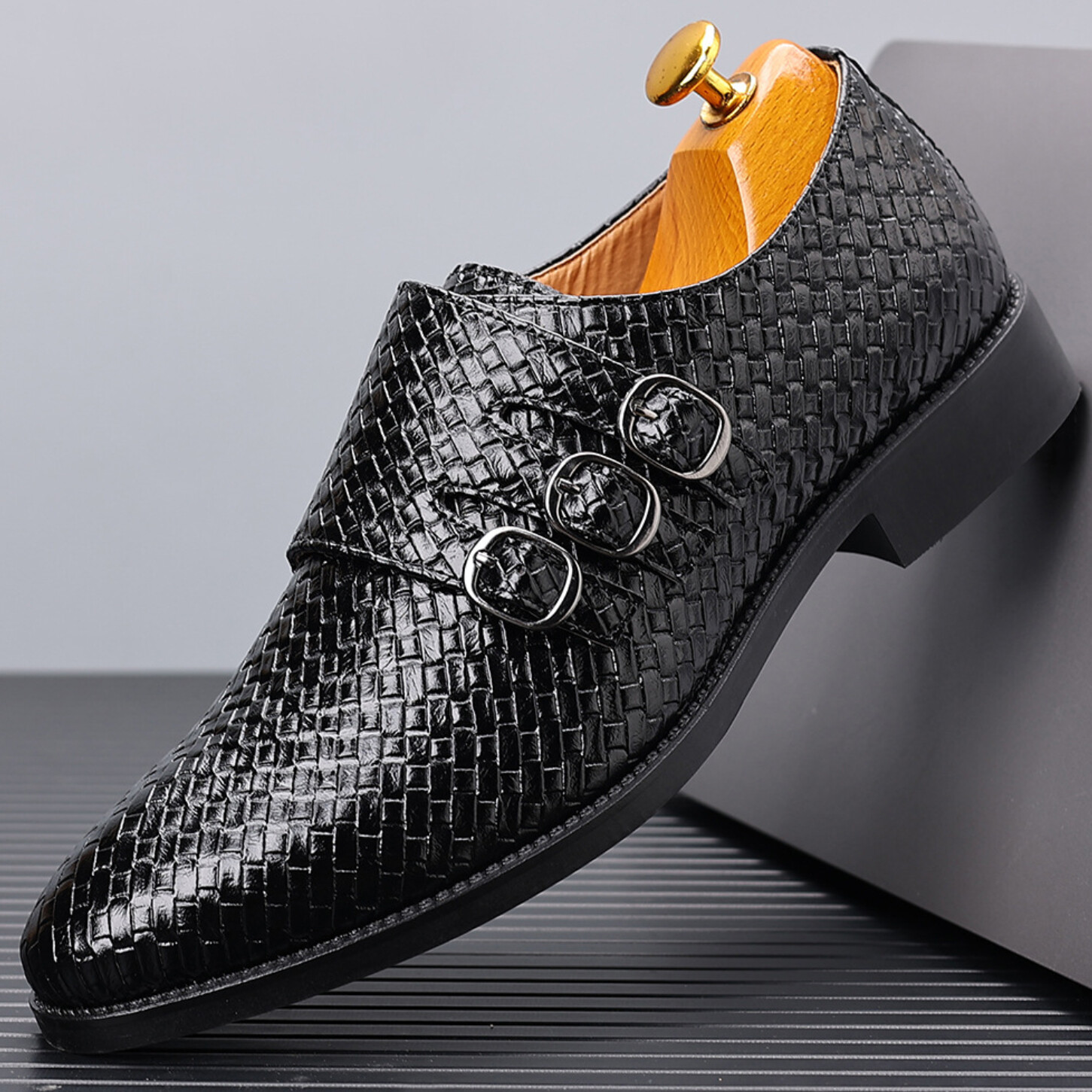 SAOLA Zapatos De Vestir De Hombre Zapatos Slip On De Cuero Moda Formale Elegante