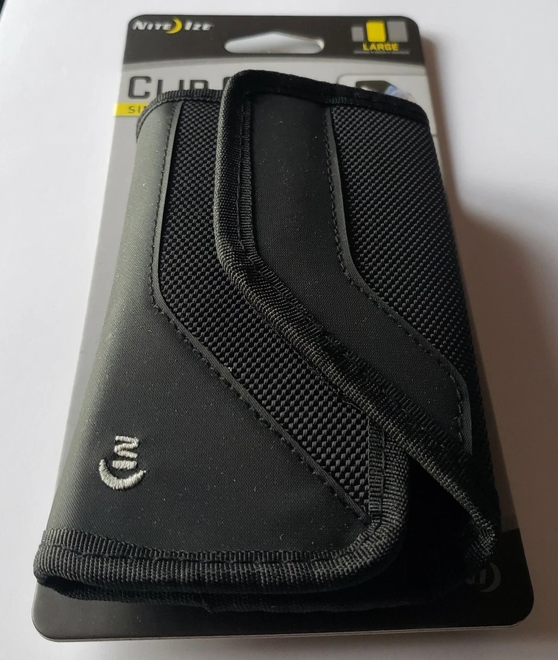 TOTALMENTE NUEVO Estuche Negro Nite Ize Clip Lateral Resistente Nylon Funda para Teléfono - GRANDE Foto 2 de 4