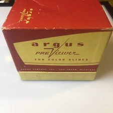  Argus previewer lit for color slides viewer  in original box & Instrution sheet
