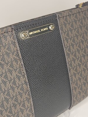 Michael Kors Women\'s Jet Set Waist Fanny Pack 
Logo - Size L/XL MICHAEL KORS Waist Belt Bag Fanny Pack Brown Signature Logo  main image 3