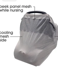 BOPPY Nursing Cover-up for Breastfeeding Privacy - Gray mesh