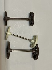 lot 3 Vtg 1970s replacement carriage Wheels White Brown