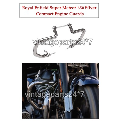 Original Royal Enfield Silver Compact Motorschutzbügel für SUPER METEOR 650