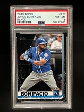2019 Topps #427 Jorge Bonifacio - BLACK /67 - PSA 8