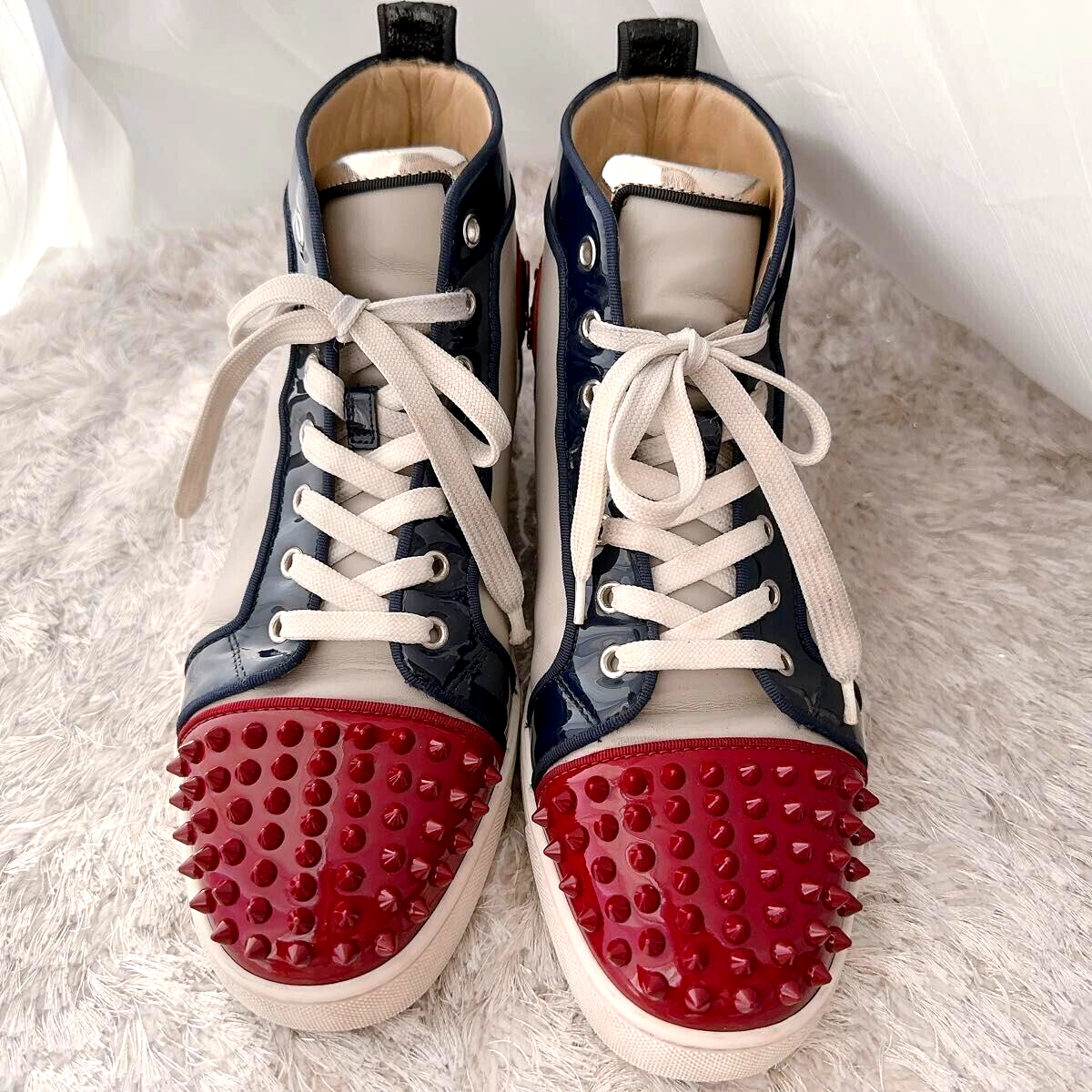 Christian Louboutin スパイク付きスリッポン多色植物模様 CHRISTIAN LOUBOUTIN SPIKE FLORAL HAWAIIAN SHOES | eBay