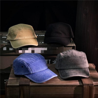 Camp Cap 5-Panel Hat, Unisex Vintage Style Baseball Caps Casual