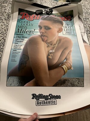 Three Used Professionally Laminated Posters. Miley Cyrus, Beyoncé, Katy Perry