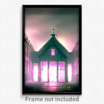 Pixel Art Poster - Vivid Asylum (8 Bit Psychedelic Trippy Video Game Print)
