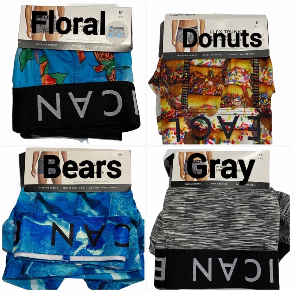 NUEVO CON ETIQUETAS AMERICAN EAGLE Flex Trunco Ropa Interior Talla XS-S-M-L-XL 3" Entrepierna #25C Foto 3 de 4