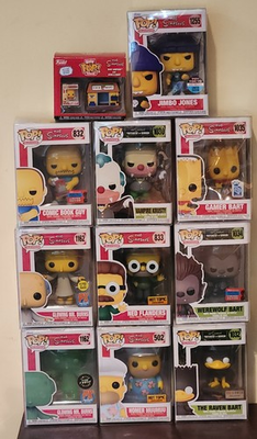 #ad The Simpsons Funko POP Lot of 10 MINT GLOW CHASE Mr Burns NYCC Exclusives HT $185.00