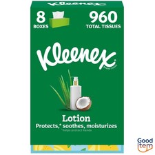 Kleenex Lotion 3-Ply Facial Tissue 8 Box Type...