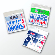 MLB NBA NFL Team logos set of 3 sticker packs ( 10 in each pack ) Vinyl Decal