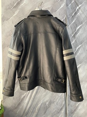 Men Leon Kennedy Biker Resident Evil 6 Black Gaming Café racer