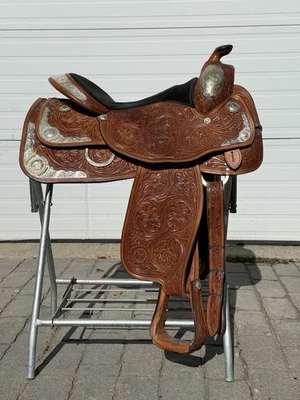 Circle Y 16” Equitation Western Show Saddle - Image 1 of 4