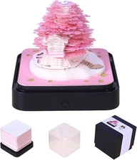 MACTANO 3D Art Calendar Memo Pad 2026, Creative Time Piece Calendar Sakura Tree 
