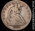 1866-S Seated Liberty Half Dollar - Scarce  Semi-key  Better Date  #L5132