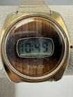 Timex Mens Vintage Digital Watch New Battery 36MM 6.5" Stretch Band