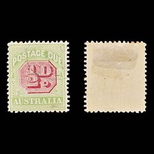 8791 : Australie SGD63 ½D Vert Et Rose 1909 Sc#J39 MiP31Ax Utilisé C£32