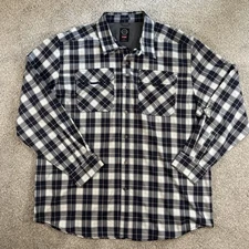 Wrangler ATG XXL Plaid Shirt Recycled Polyester Convertible Sleeves Hiking