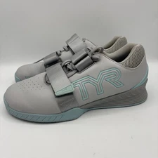 TYR L-1 Lifter Shoes Mens Size 8/Womens 9.5 Gray Mint Weightlifting Gym Used