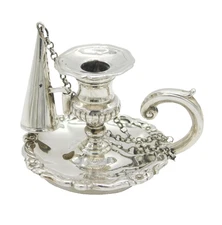 William IV Sterling Silver Small Candle Chamberstick Antique 1834 London