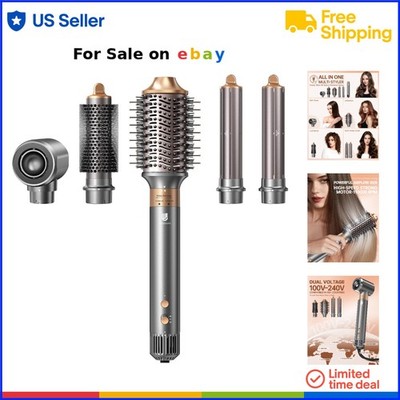 Hair Dryer Brush Plastic 5 in 1 Hot Air Styler Ionic Fast Dry Curl Straight