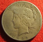 1922 (P) Peace Dollar - Circulated - Actual Coin Q16
