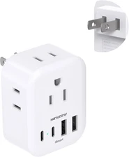 US to Japan Plug Adapter, HANYCONY Power Travel Adpter with 4 White 