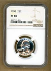 1958 Proof Washington Quarter PF68 NGC 90% Silver Philadelphia