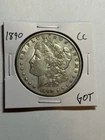 1890 CC Morgan Silver Dollar $1 XF+/AU Tough Date Carson City