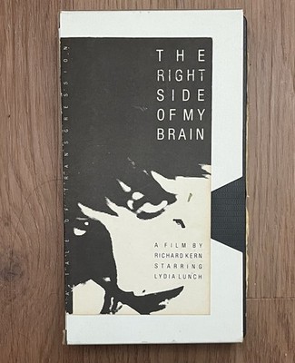 Richard Kern Right Side of My Brain VHS Tape Lydia Lunch Transgression 