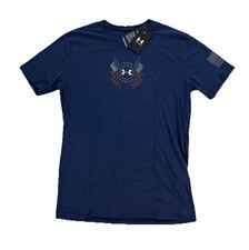 NEW Under Armour Freedom Snake Short Sleeve Mens T Shirt Tee Loose Blue