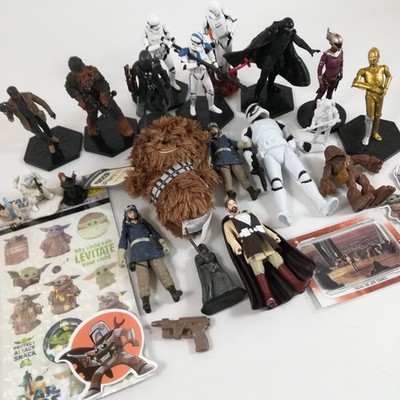 Starwars Action Figures Stickers Game Pieces Chewbacca Grogu More (24 Pcs)
