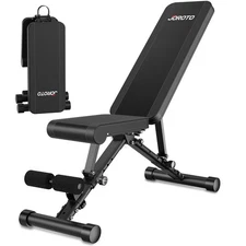 JOROTO Adjustable Weight Bench, Foldable Bench Press Bench of Home Gym Streng...