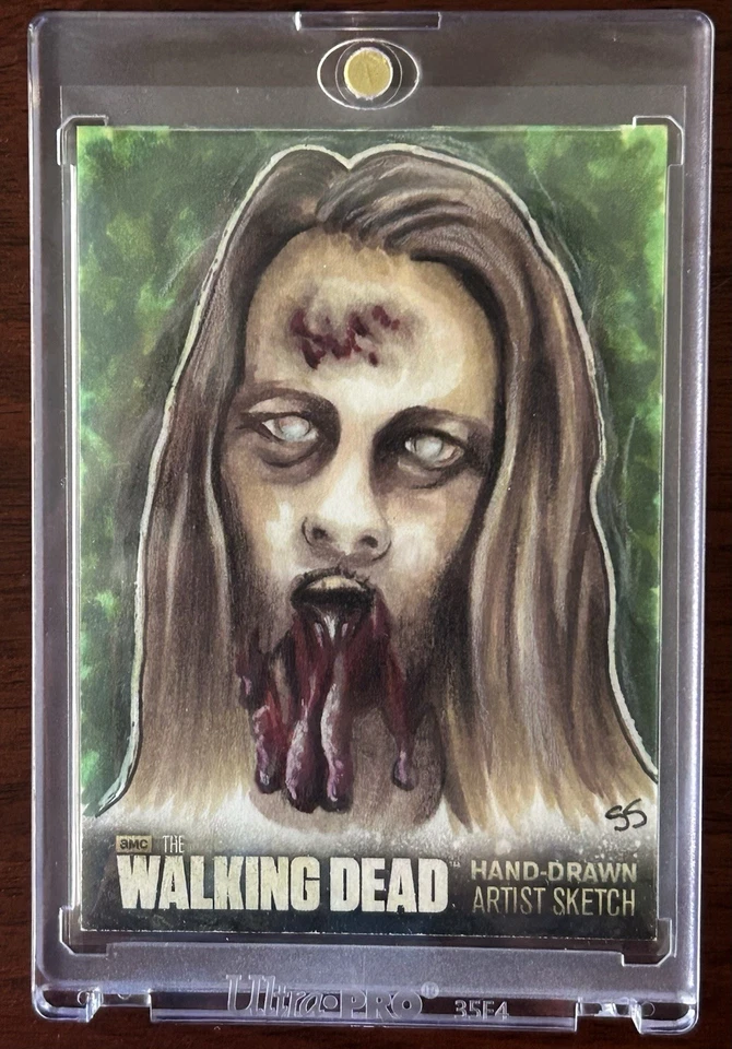 The Walking Dead 2013 Trading Cards Hand Drawn Artist Signed Sketch Card By S.S - Image 3 of 4