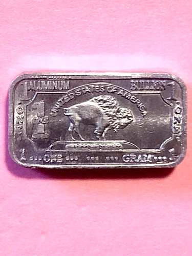 1 Gram of .999 Aluminum Bar " Buffalo "