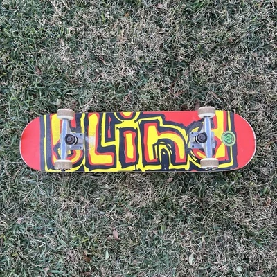 Planche De Skateboard Blind OG Logo - Matte Red & White, Vintage, Occasion Fonctionnelle