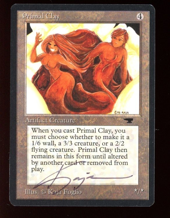 SIGNED Artist Proof AP ~ Antiquities Primal Clay ~ MTG/Magic ~ NEAR MINT-