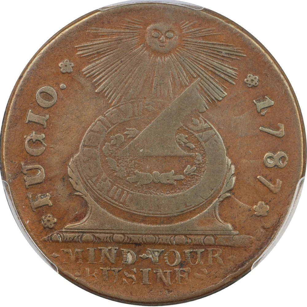 1787 N10-T Fugio Cent PCGS EF40 1 Over 1 STATES UNITED W6705 R5- Syd Martin