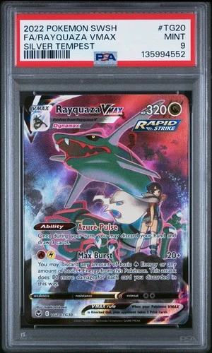 PSA 9 Rayquaza VMAX TG20/TG30 Silver Tempest Trainer Gallery Pokemon